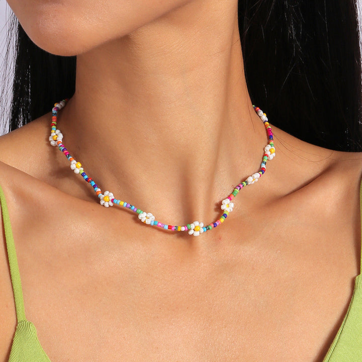Colorful Floral Beaded Necklace Stornfield