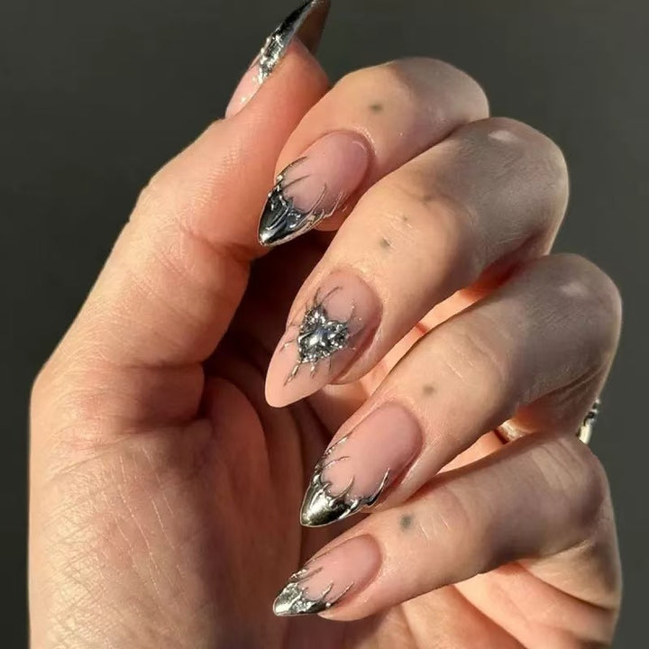 Artificial nails with metallic accents Stornfield