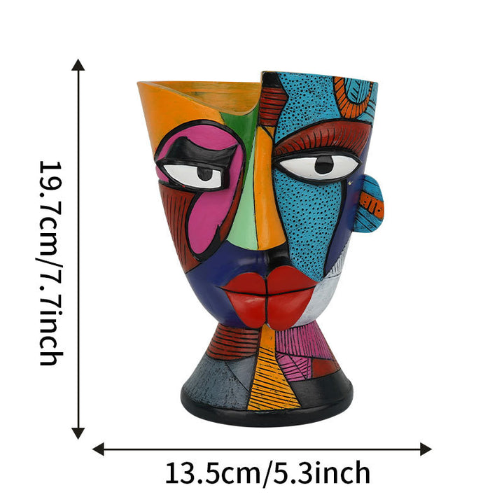 Abstract Decorative Face Vase