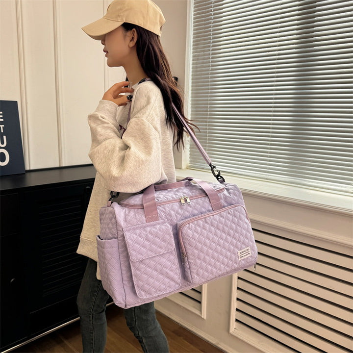 Spacious Quilted Weekend Duffle Bag Stornfield
