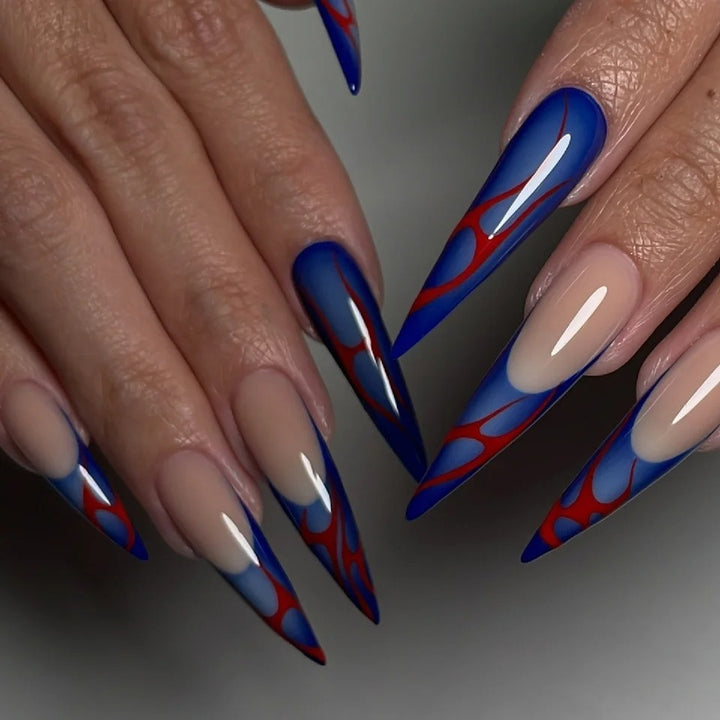 Artful stiletto nails with colorful designs and creative accents Stornfield