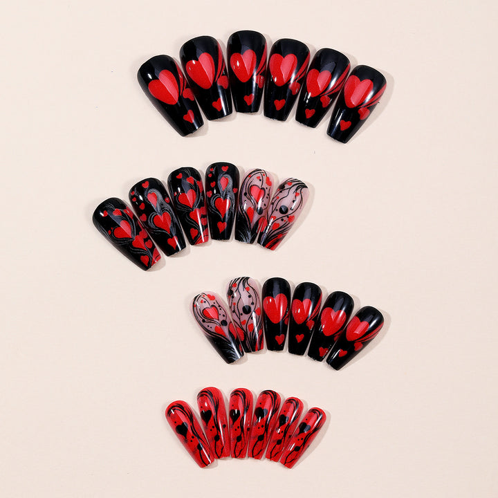 Artistic Heart-Themed Nail Art Set Stornfield