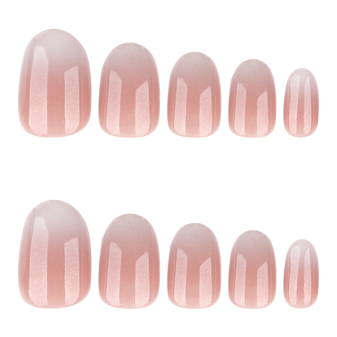 Luxurious nail extensions with elegant glitter ombre coating Stornfield