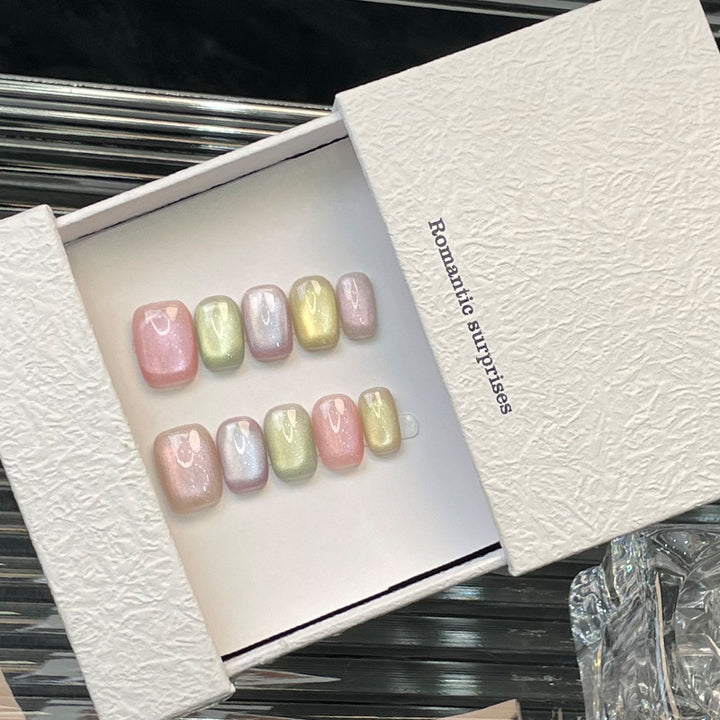 Pastel Glitter Press-On Nail Set