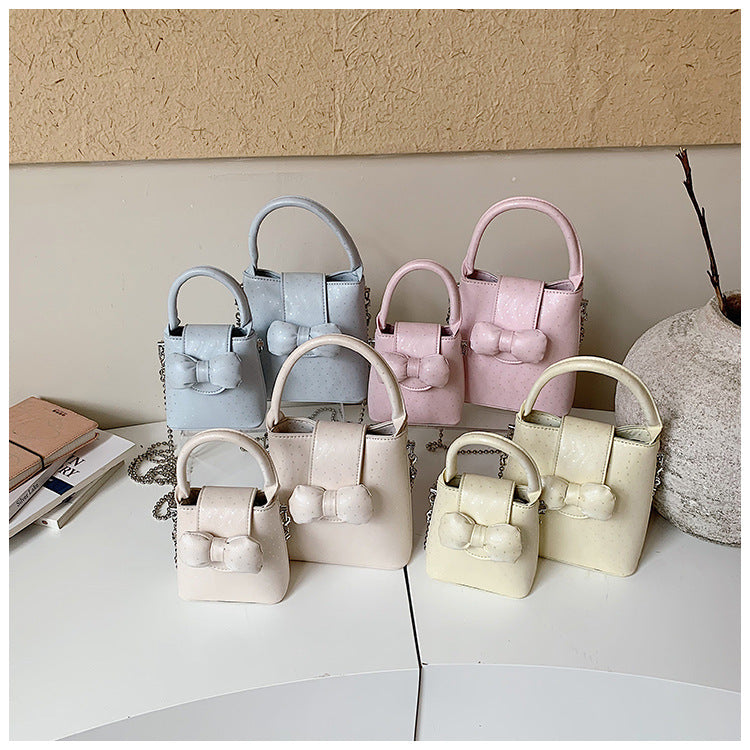 Bow-Embellished Mini Handbag