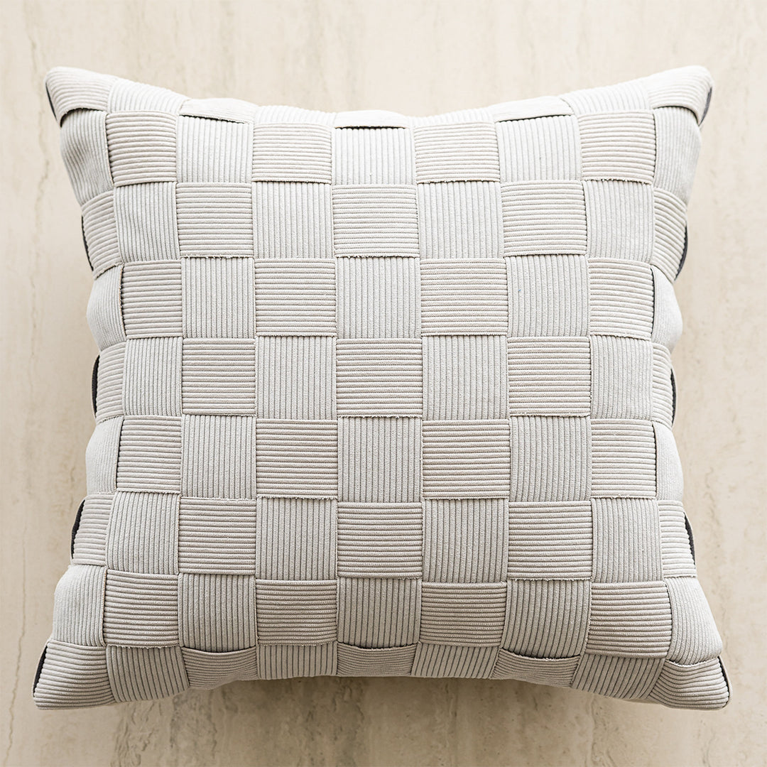 Decorative pillow with botanical motif