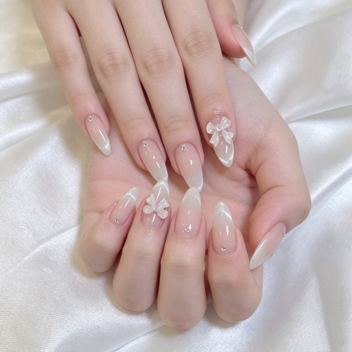 Artificial nails with elegant tip decoration Stornfield