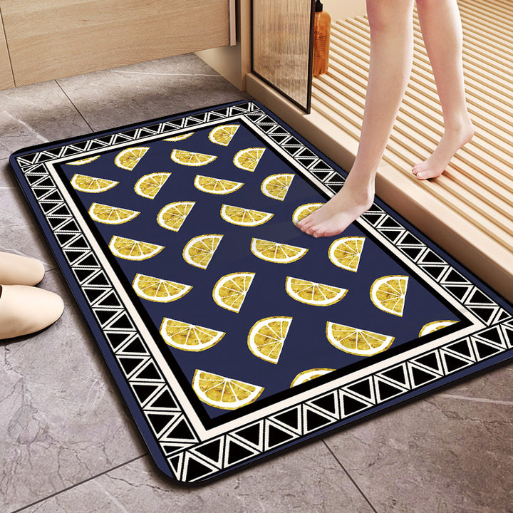 Textured Geometric Bath Mat Stornfield
