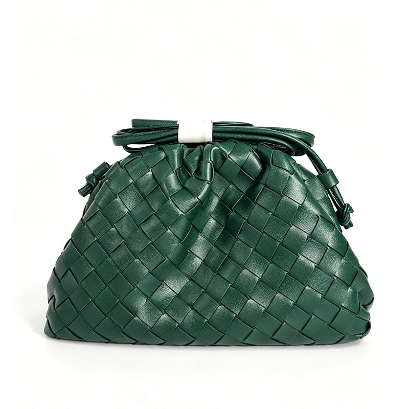 Elegant Woven Leather Bucket Bag Stornfield