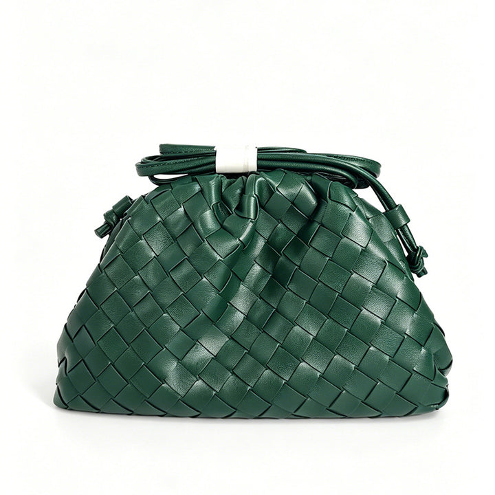 Elegant Woven Leather Bucket Bag Stornfield