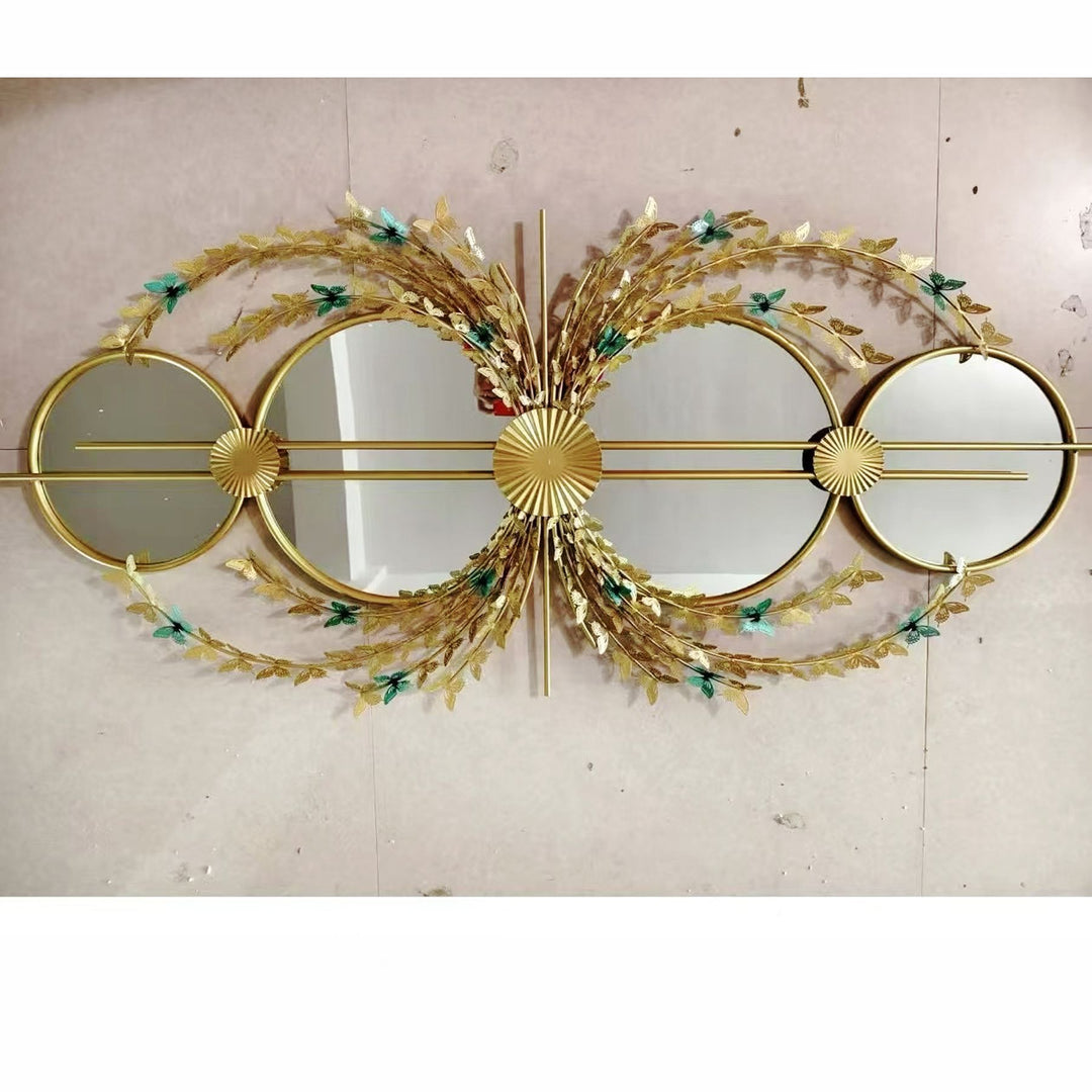 Elegant Botanical Wall Mirror with Decorative Floral Accents Stornfield