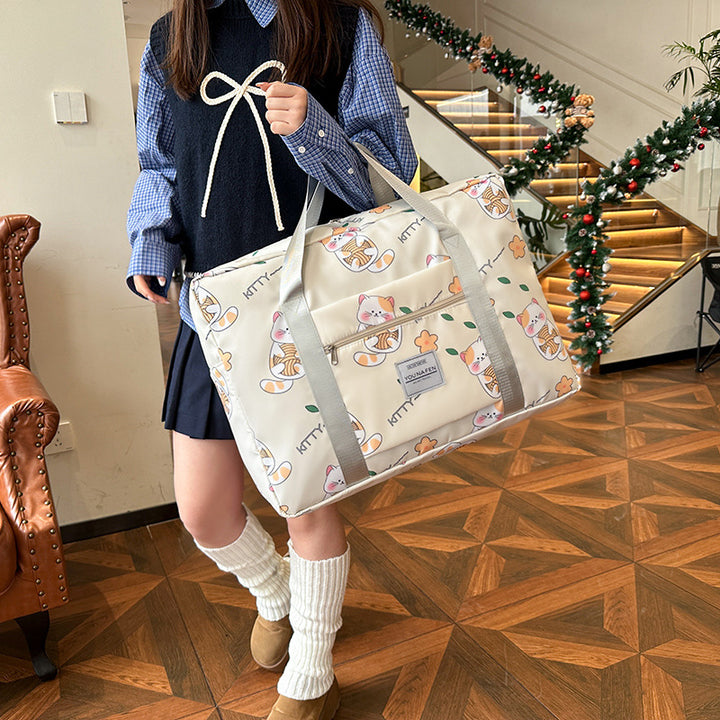 Playful Cat-Themed Weekend Travel Bag