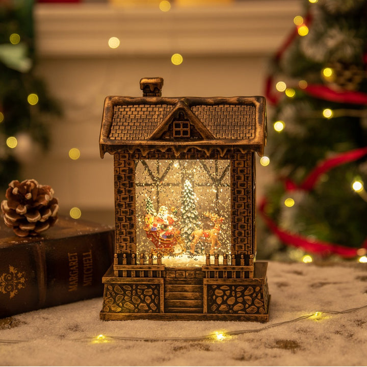 Decorative Snow Globe House Scene