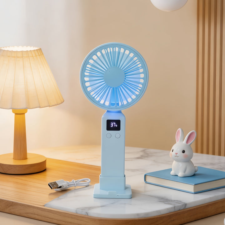 Women Portable Mini Fan with Digital Control Stornfield