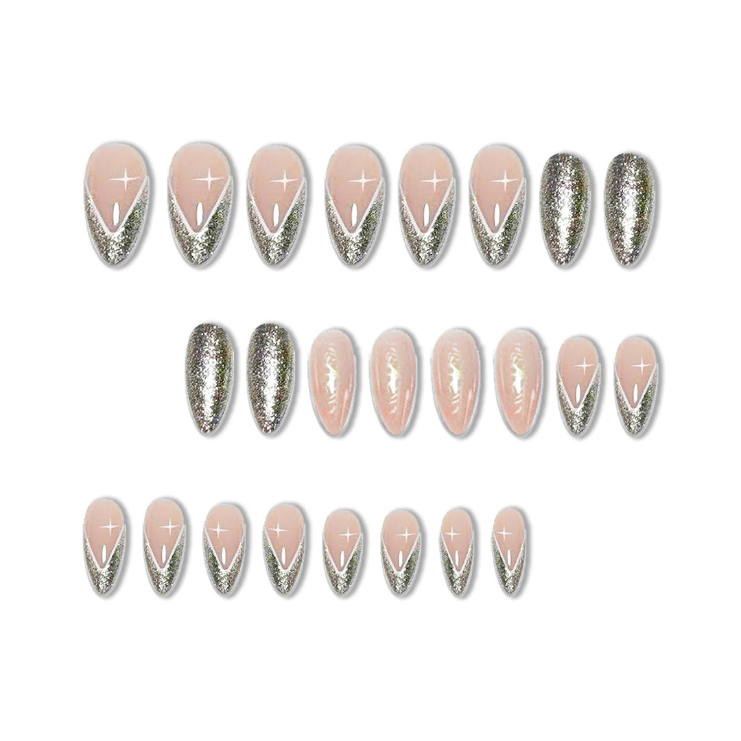 Elegant Stiletto Glitter Nail Enhancements Stornfield