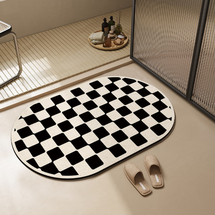 Modern Textured Bathroom Mat