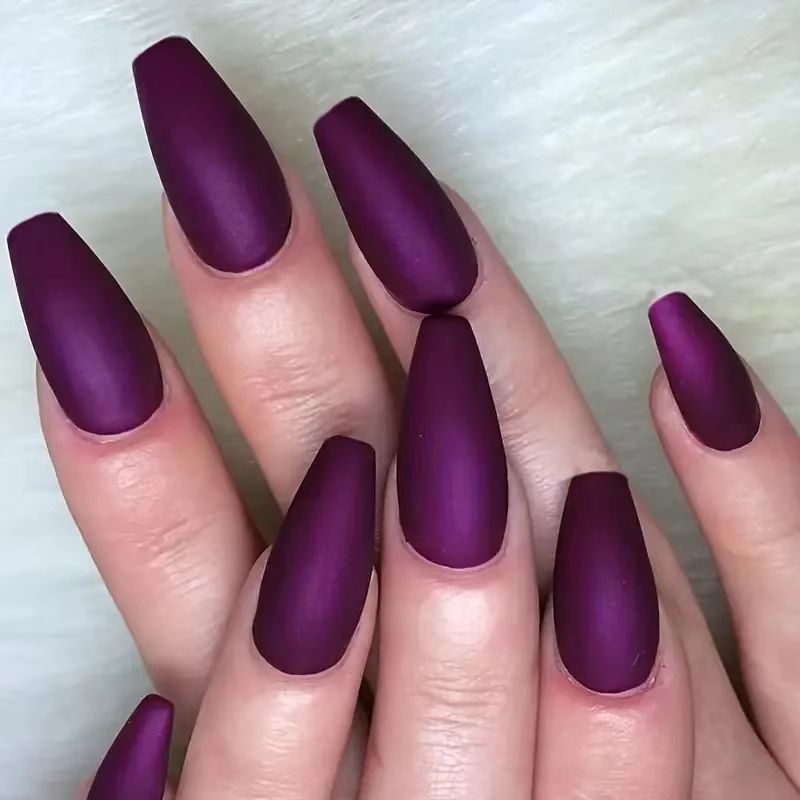 Matte Almond-Shaped Nail Extensions Stornfield