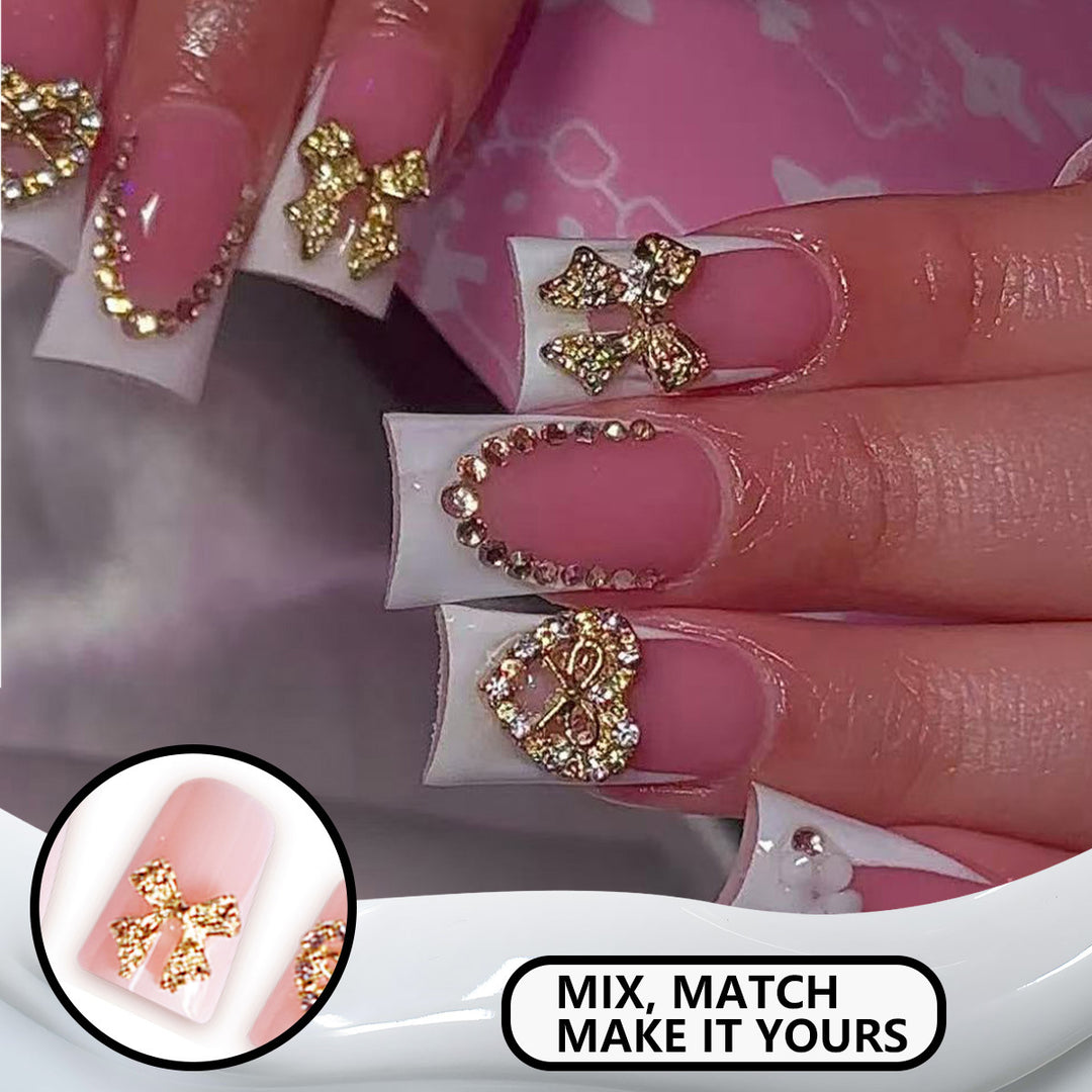 Decorative Rhinestone-Embellished Press-On Nail Extensions Stornfield