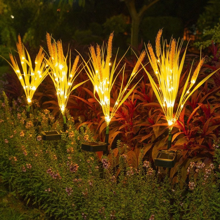 LED Illuminated Realistic Wheat Grass Garden Stake Lights Decorative Landscape Clusters Stornfield