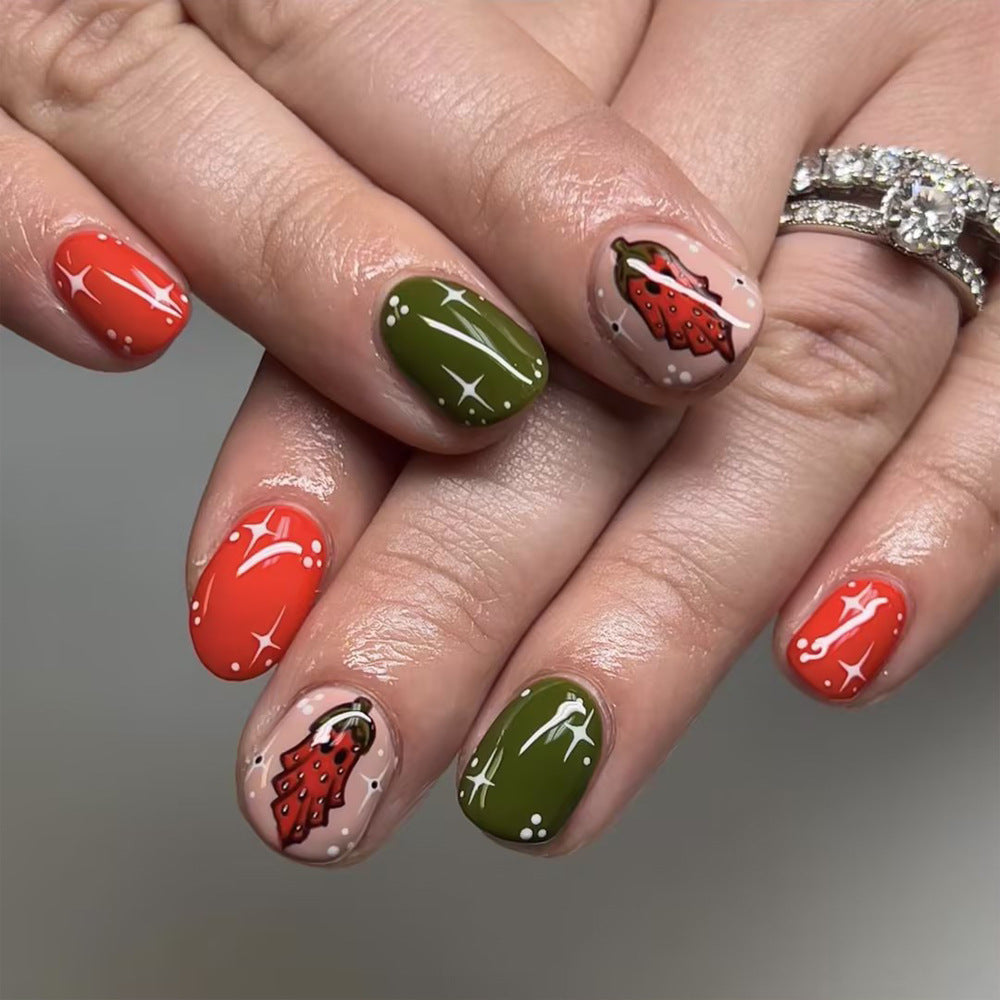 Holiday-Inspired Press-On Nail Art Stornfield