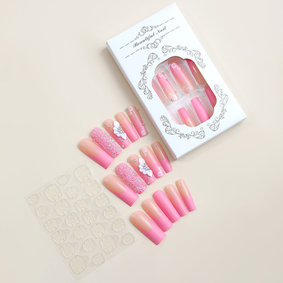 Nail set with high-quality glitter and 3D accents Stornfield