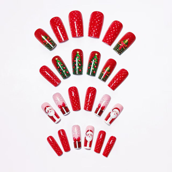 Christmas nail art with festive Santa and Christmas tree design Stornfield