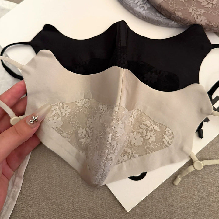 Lace-Panel Breathable Reusable Face Mask with Adjustable Ear Loops Stornfield