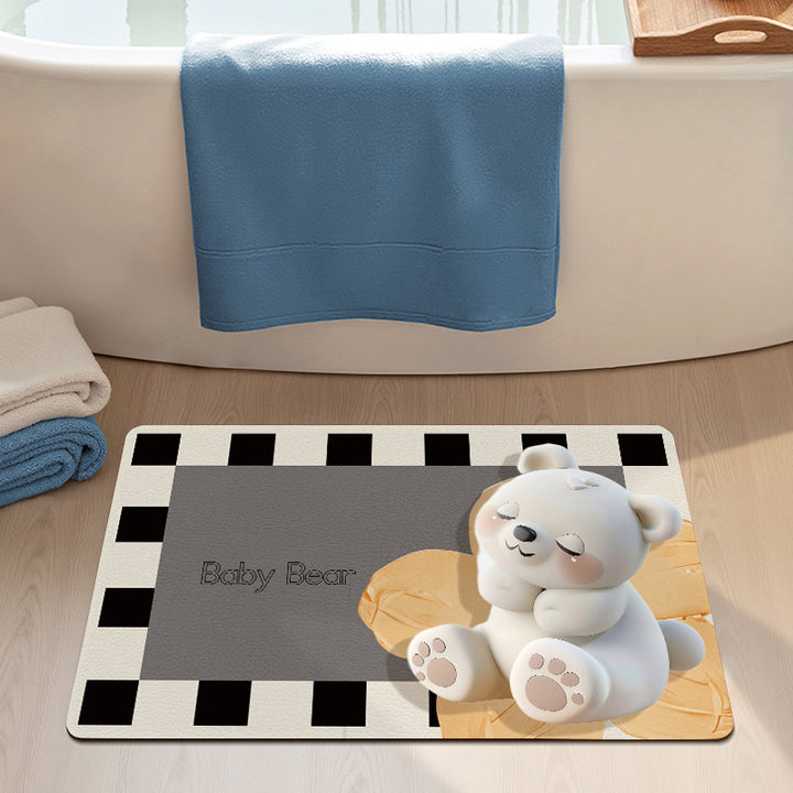 Mermaid-Themed Memory Foam Bath Mat Stornfield