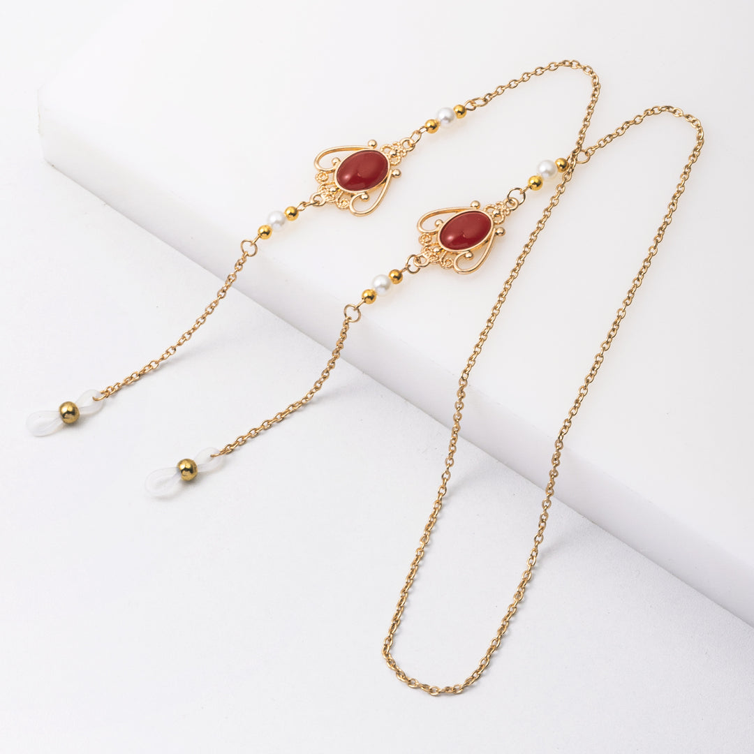 Elegant Eyewear Chain with Decorative Gemstones Stornfield
