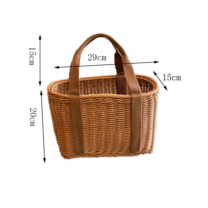 Women Handmade Storage Basket Made of Natural Material Stornfield