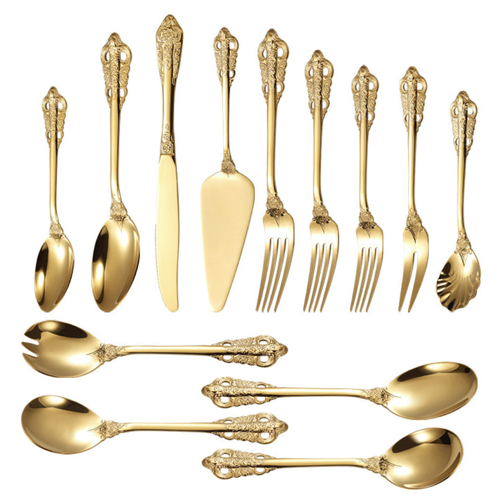 Elegant fish fork with artistic handle design Stornfield