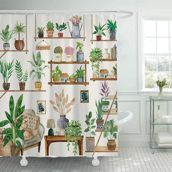 Cactus Garden-Themed Shower Curtain Stornfield