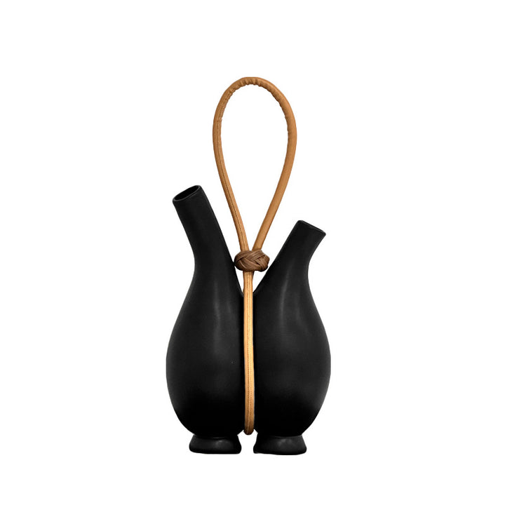 Artistic Double-Spout Decorative Pitcher