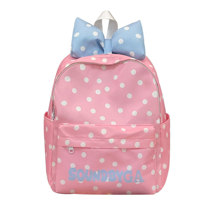 Girls Polka Dot Bow-Detail Backpack Stornfield