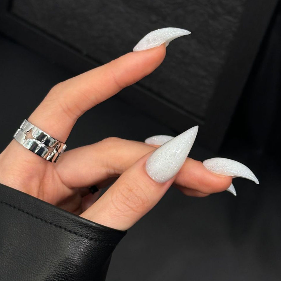 Glitzy Stiletto Press-On Nail Enhancements