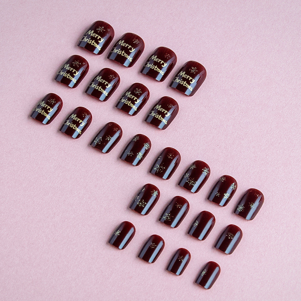 Festive Christmas-Themed Press-On Nail Art Stornfield 1787543209