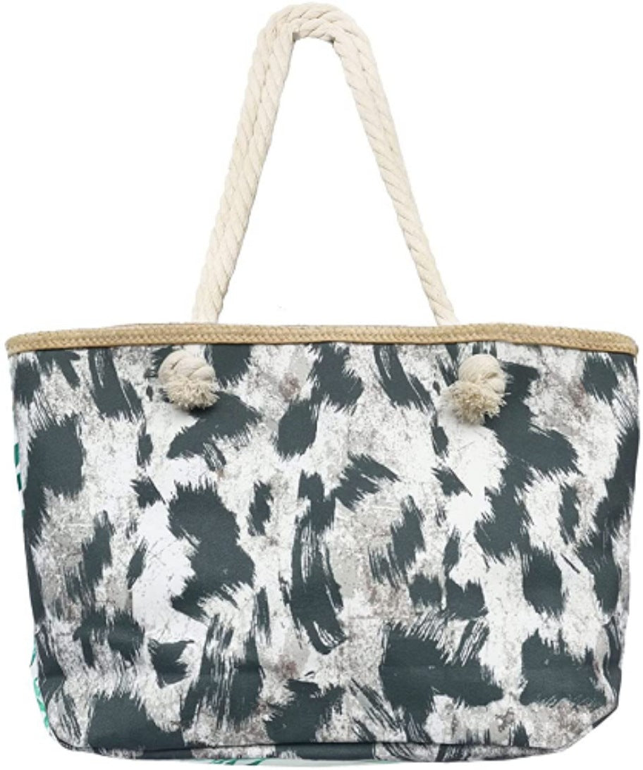 Large tote bag with tropical leaf design Stornfield