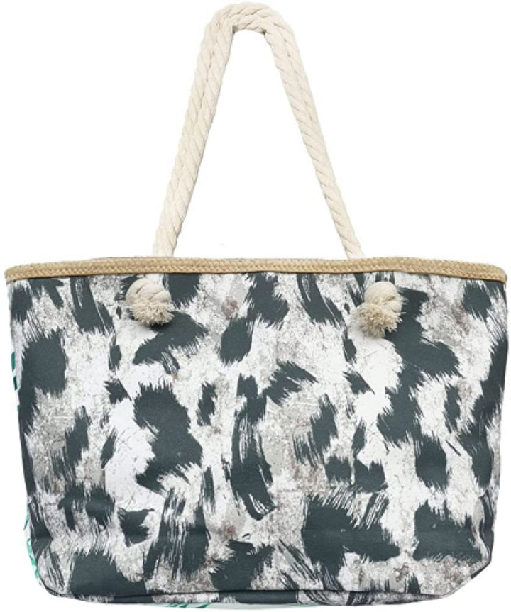 Large tote bag with tropical leaf design Stornfield