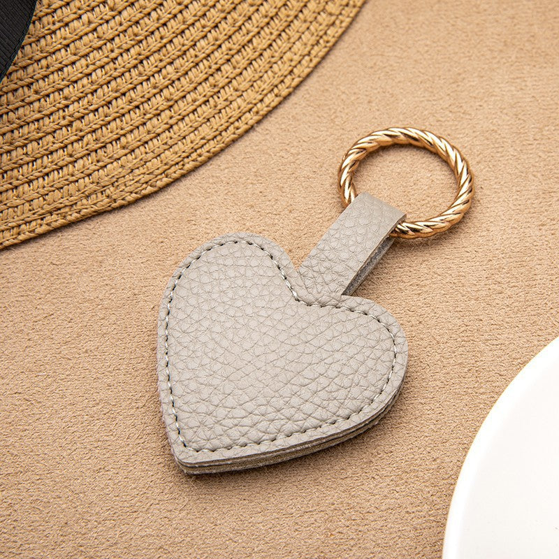 Heart-Shaped Leather Keychain Stornfield
