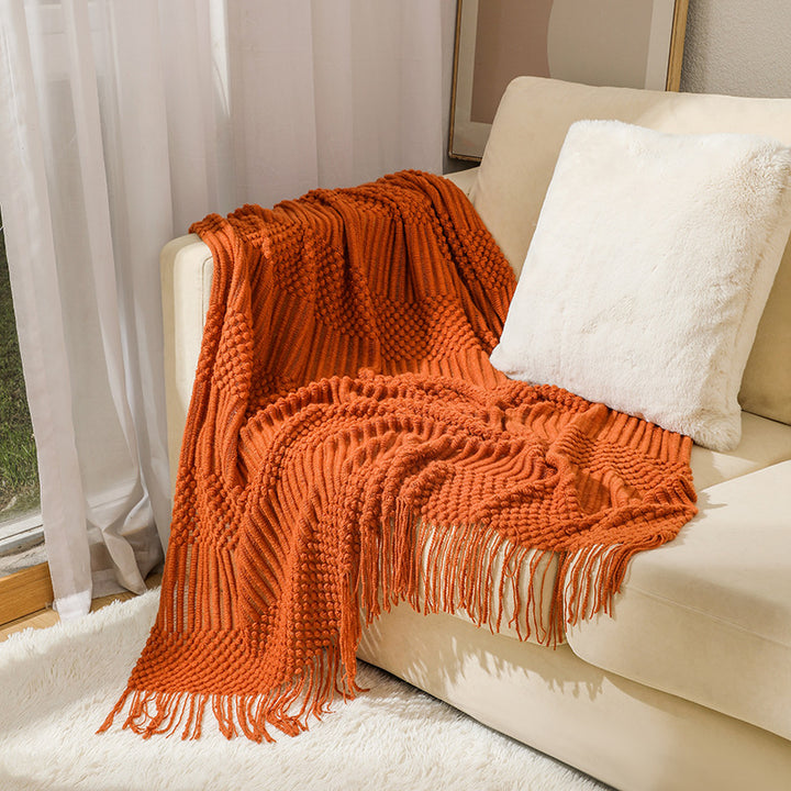 Cozy Textured Throw Blanket