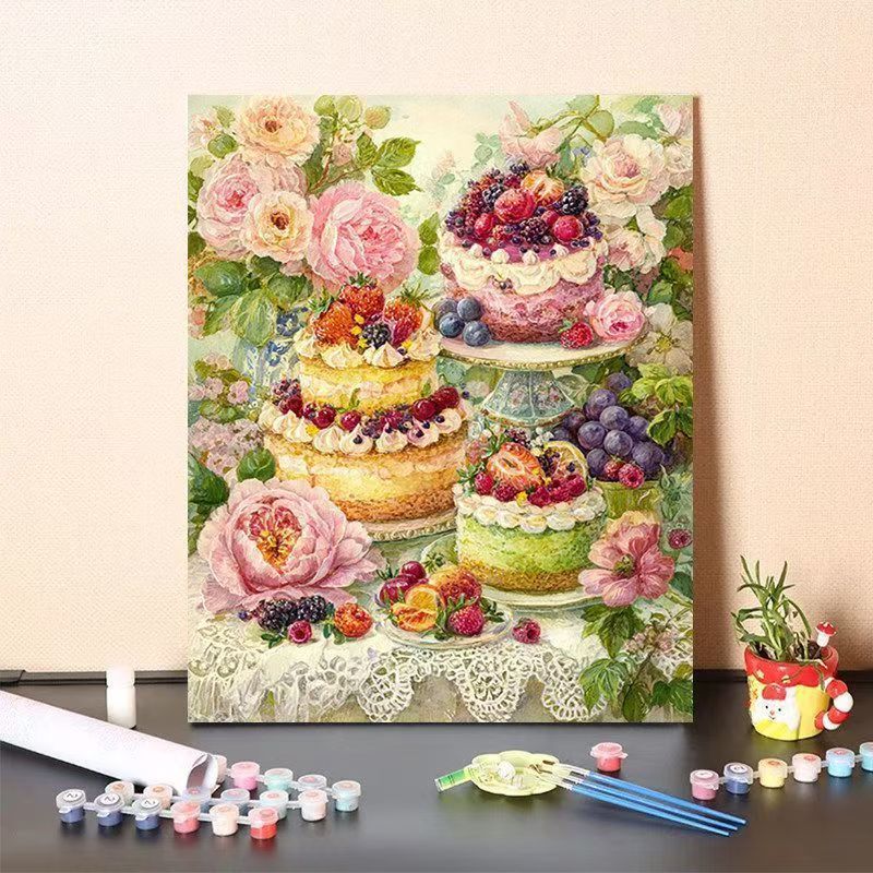 DIY Dessert-Themed Paint by Numbers Art Kit Stornfield