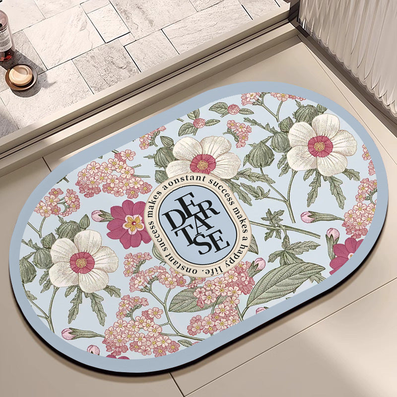 Floral Patterned Bath Mat Stornfield