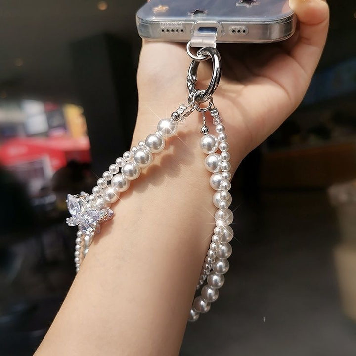 Elegant Pearl Pendant Keychain Stornfield
