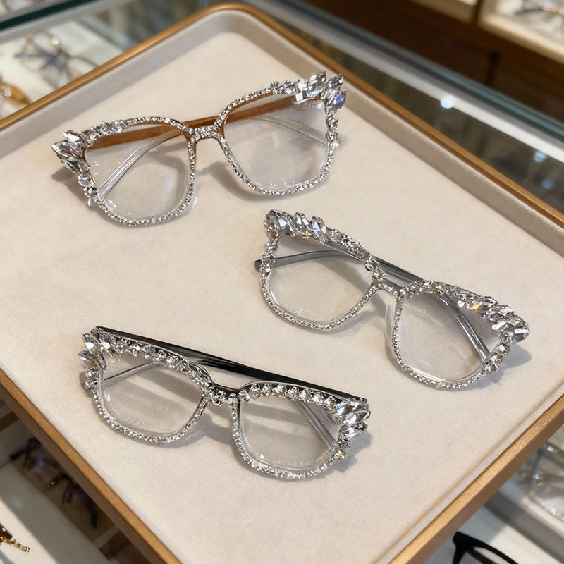 Glamorous Rhinestone-Embellished Cat-Eye Sunglasses Stornfield
