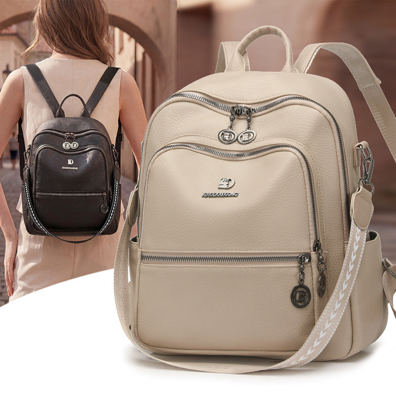 Multi-Functional Leather Backpack Stornfield