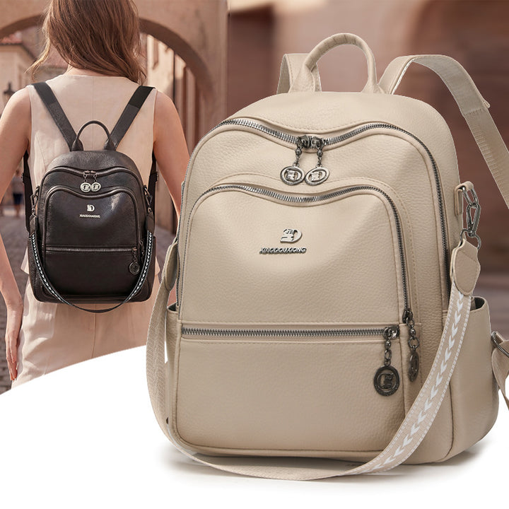 Multi-Functional Leather Backpack Stornfield