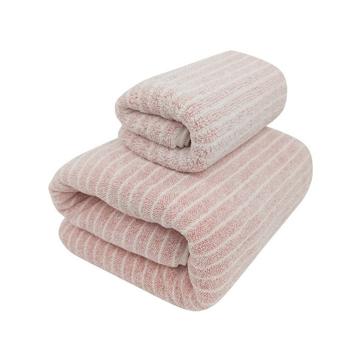Terry Towel Set With Luxurious Striped Pattern Stornfield