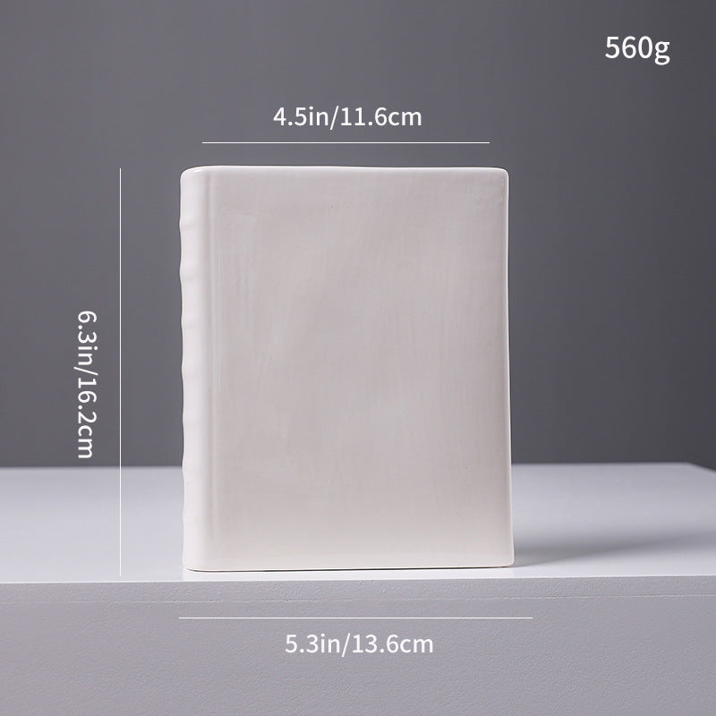 Decorative Book-Shaped Ceramic Sculpture Stornfeild
