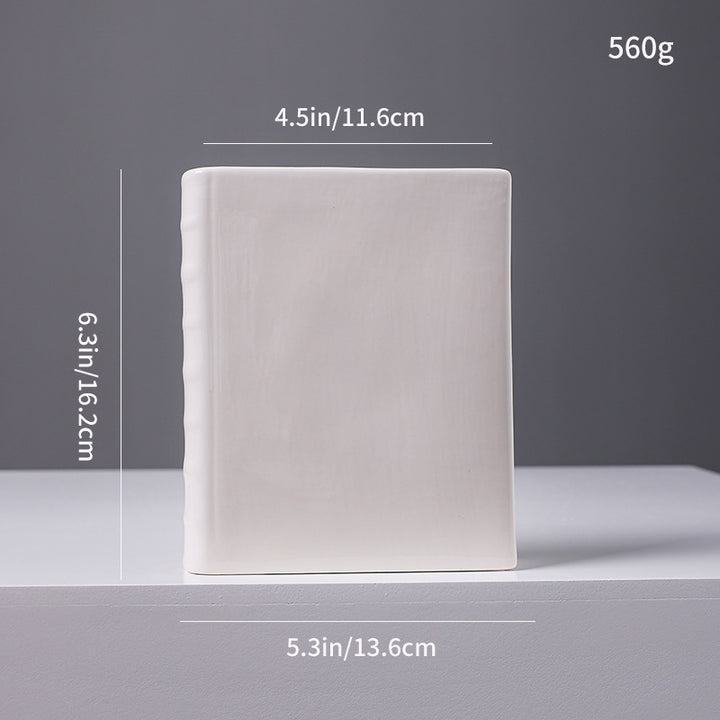 Decorative Book-Shaped Ceramic Sculpture Stornfeild