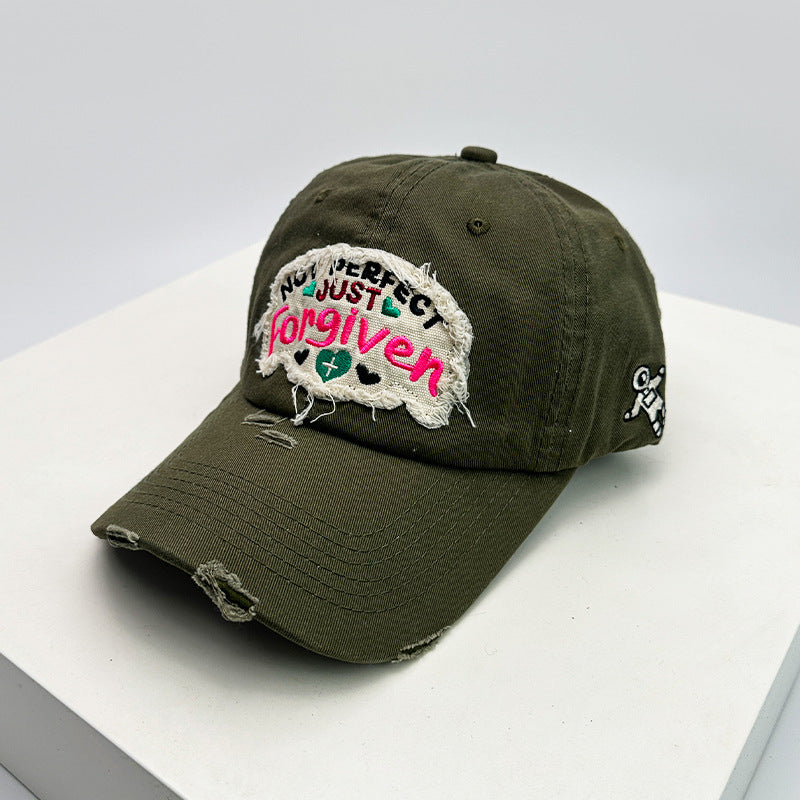 Women's Distressed Cotton Inspirational Baseball Cap Stornfield